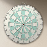 Personalized Family Name Custom Aqua Game Room  Dartbord<br><div class="desc">Bring a fresh, relaxed feel to your game room or cabin with this personalized aqua dartboard, customized with your family name and established year. The soft aqua and neutral tones give this classic dartboard design a lighter, coastal-inspired look that works beautifully in lake houses, beach homes, cabins, and modern game...</div>