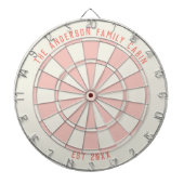 Personalized Family Name Custom Pink Game Room Dartbord (Voorkant)
