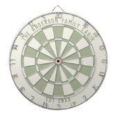 Personalized Family Name Custom Sage Game Room  Dartbord (Voorkant)