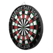 Personalized Family Name Dartboard Man Cave Dartbord (Voorkant Rechts)