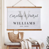 Personalized Family Name Framed Fabric Sign Hangend Wandkleed