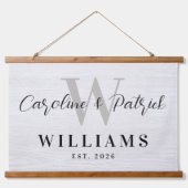 Personalized Family Name Framed Fabric Sign Hangend Wandkleed (Voorkant)