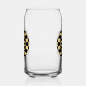 Personalized Family Name Gold Black Dartboard Blikvorm Glas (Links)