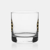 Personalized Family Name Gold Black Dartboard Whisky Glas (Links)