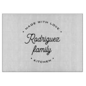 Personalized Family Name KITCHEN CHIC Snijplank (Voorkant)