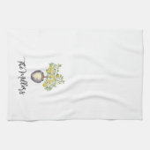 Personalized Family Name Lemon Topiary Theedoek (Horizontaal)