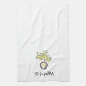 Personalized Family Name Lemon Topiary Theedoek (Verticaal)