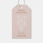 Personalized Family Name Merry Christmas Bauble Cadeaulabel (Voorkant)