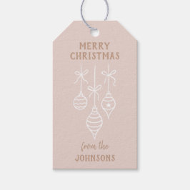 Personalized Family Name Merry Christmas Bauble Cadeaulabel