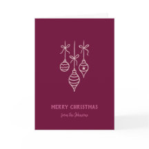 Personalized Family Name Merry Christmas Bauble