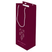 Personalized Family Name Merry Christmas Bauble Wijn Cadeautas (Voorkant Gekanteld)