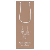 Personalized Family Name Merry Christmas Bauble Wijn Cadeautas (Voorkant)