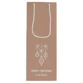 Personalized Family Name Merry Christmas Bauble Wijn Cadeautas (Voorkant)