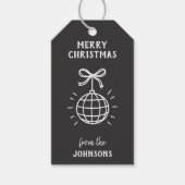 Personalized Family Name Merry Christmas Cadeaulabel (Voorkant)