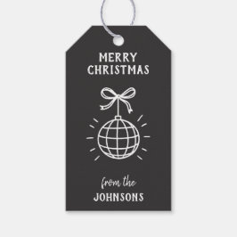 Personalized Family Name Merry Christmas Cadeaulabel