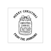 Personalized Family Name Merry Christmas Cookies Rubberstempel (Afrduk)