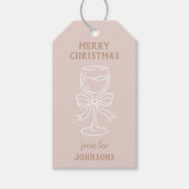 Personalized Family Name Merry Christmas Drink Cadeaulabel (Voorkant)