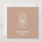 Personalized Family Name Merry Christmas Drink Kaart (Voorkant)