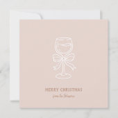 Personalized Family Name Merry Christmas Drink Kaart (Voorkant)