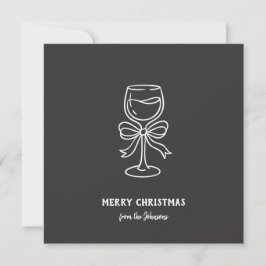Personalized Family Name Merry Christmas Drink Kaart