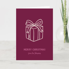Personalized Family Name Merry Christmas Gift Kaart