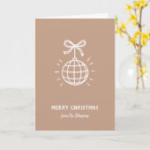 Personalized Family Name Merry Christmas  Kaart (Gele Bloem)