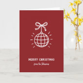 Personalized Family Name Merry Christmas  Kaart (Gele Bloem)