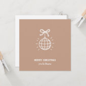 Personalized Family Name Merry Christmas  Kaart (Voorkant / Achterkant in situ)