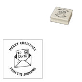Personalized Family Name Merry Christmas Letter Rubberstempel (Gestempeld)