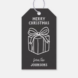 Personalized Family Name Merry Christmas Present Cadeaulabel