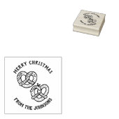 Personalized Family Name Merry Christmas Pretzel Rubberstempel (Gestempeld)