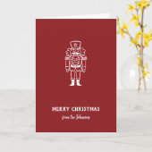 Personalized Family Name Merry Christmas Prince Kaart (Gele Bloem)