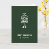 Personalized Family Name Merry Christmas Prince Kaart (Gele Bloem)