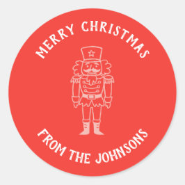 Personalized Family Name Merry Christmas Prince Ronde Sticker