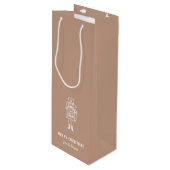 Personalized Family Name Merry Christmas Prince Wijn Cadeautas (Voorkant Gekanteld)