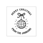 Personalized Family Name Merry Christmas  Rubberstempel (Afrduk)