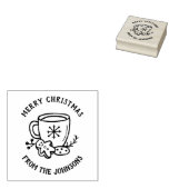 Personalized Family Name Merry Christmas  Rubberstempel (Gestempeld)