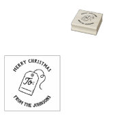Personalized Family Name Merry Christmas  Rubberstempel (Gestempeld)