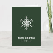 Personalized Family Name Merry Christmas Snowflake Kaart (Voorkant)