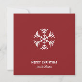 Personalized Family Name Merry Christmas Snowflake Kaart (Voorkant)