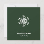 Personalized Family Name Merry Christmas Snowflake Kaart (Voorkant)