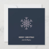 Personalized Family Name Merry Christmas Snowflake Kaart (Voorkant)