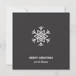 Personalized Family Name Merry Christmas Snowflake Kaart