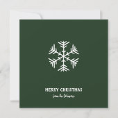 Personalized Family Name Merry Christmas Snowflake Kaart (Voorkant)