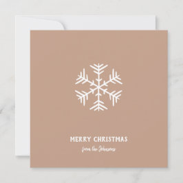 Personalized Family Name Merry Christmas Snowflake Kaart