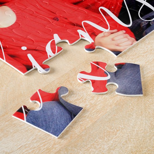 Personalized Family Name Photo Legpuzzel (Zijkant)