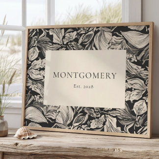 Personalized Family Name Poster Farmhouse Decor