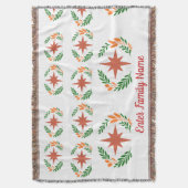 Personalized Family Name Rustic Boho Star Wreath Deken (Voorkant Verticaal)