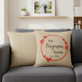Personalized Family Name with Wedding Year Kussen
