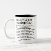 Personalized Family Nurse Practitioner Definition  Tweekleurige Koffiemok (Links)